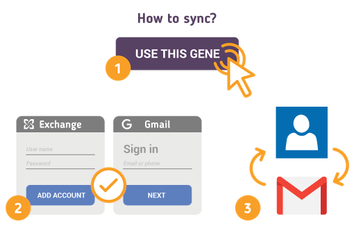 Comment synchroniser les contacts Exchange avec Gmail?