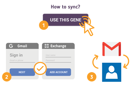 How to Sync Gmail with Exchange Contacts?